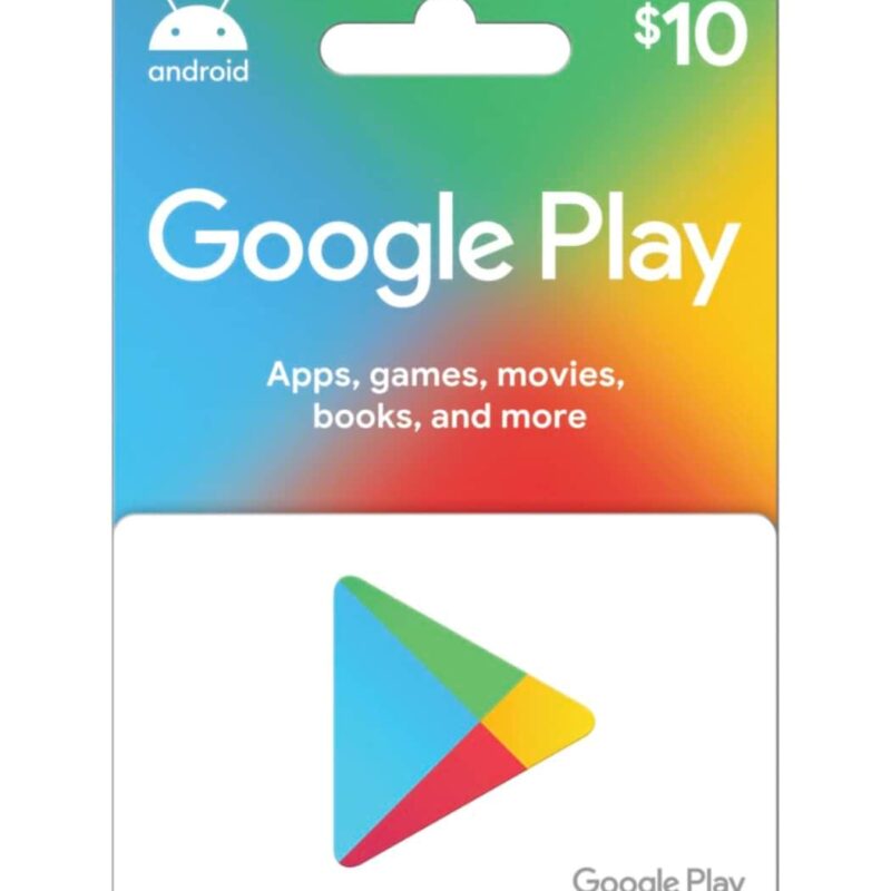 $10 Google Play Gift Card – Instant E-mail Delivery